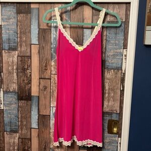 Gorgeous Nordstrom Pink Lace Trim Nightgown. Tag removed. Worn once.